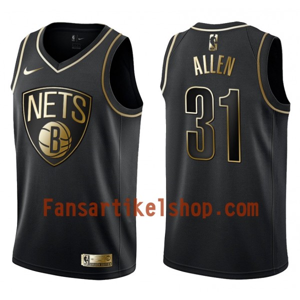 NBA Brooklyn Nets Trikot Jarrett Allen 31 Nike Schwarz Golden Edition Swingman - Herren